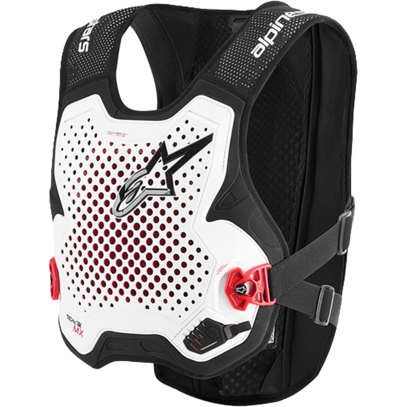Alpinestars TECH-AIR®MX plasmasüsteemiga turvapadjavest valge-must-punane