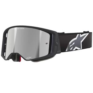 Alpinestars Supertech Corp motokrossiprillid mustad ja hallid hõbedaste klaasidega
