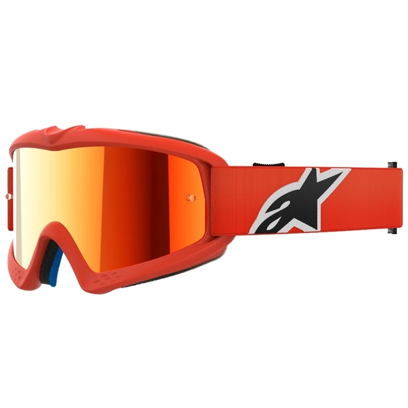 Alpinestars Vision Youth Corp laste motokrossiprillid oranžid, punase peegliläätsega