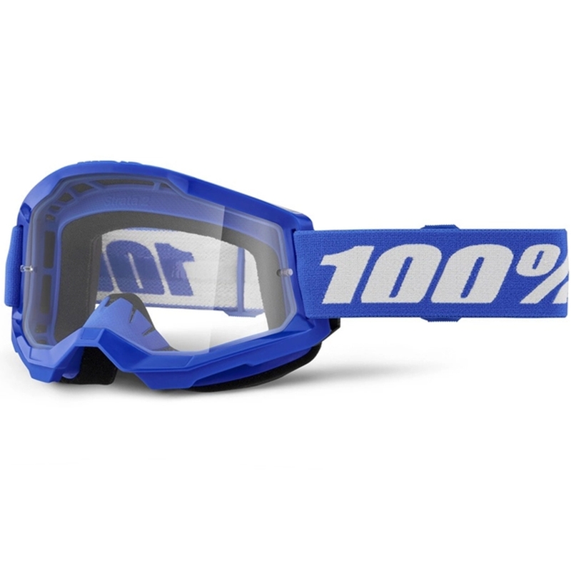 Motokross prillid 100% STRATA 2 Uus sinine (läbipaistev plexi)