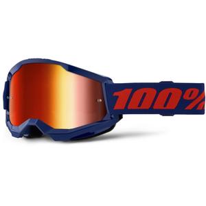 Motokross prillid 100% STRATA 2 Uus sinine (punane plexi)