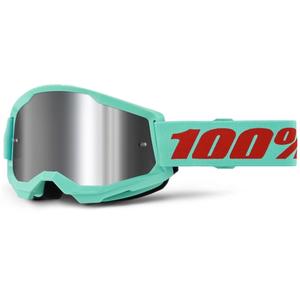 Motokross prillid 100% STRATA 2 Uus Maupiti roheline (hõbedane pleks)