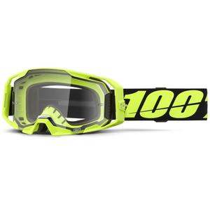 Motokrossiprillid 100% ARmatic Neon kollane läbipaistva pleksiga