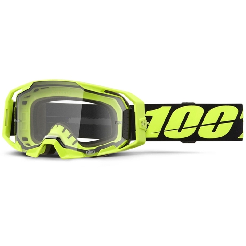 Motokrossiprillid 100% ARmatic Neon kollane läbipaistva pleksiga