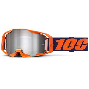 100% ARmatic Neonoranž motokrossprillid hõbedase peegelplekiga.