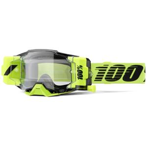 Motokross prillid 100% - USA Armega Forecast fluo roheline (läbipaistev klaas)