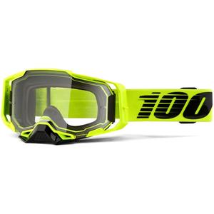 Motokross prillid 100% ARMEGA Nuclear Citrus kollane (läbipaistev plexi)