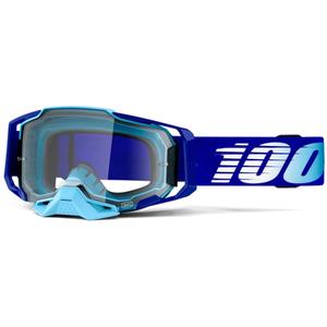 Motokross prillid 100% ARMEGA Royal blue (läbipaistev pleks)