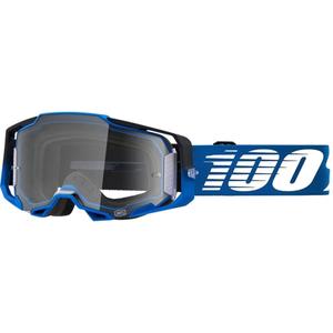 Motokross prillid 100% ARMEGA Rockchuck tumesinine (läbipaistev plexi)