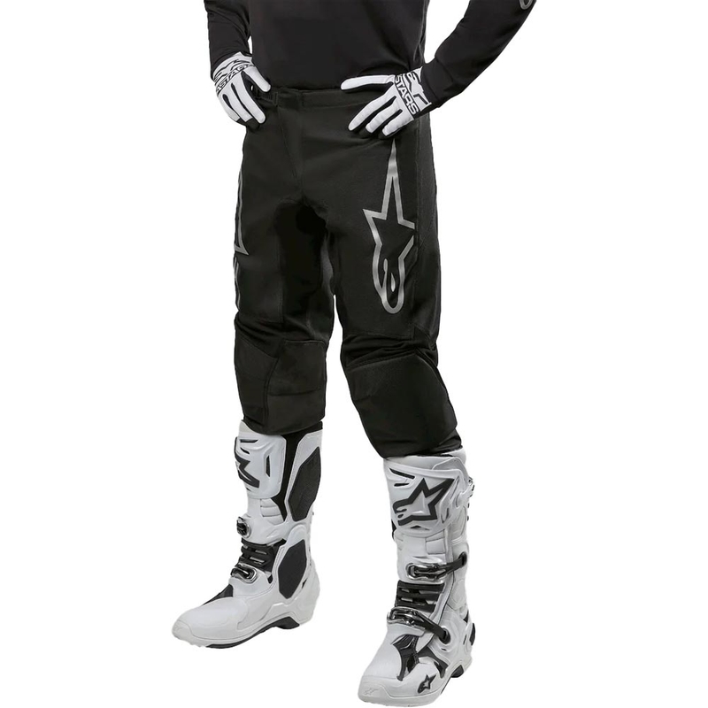Alpinestars Fluid Graphite Motokross püksid must ja hõbedane