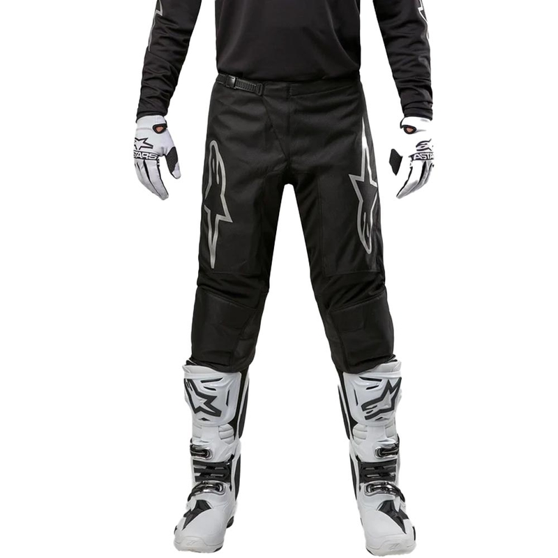 Alpinestars Fluid Graphite Motokross püksid must ja hõbedane