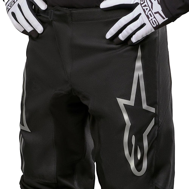 Alpinestars Fluid Graphite Motokross püksid must ja hõbedane