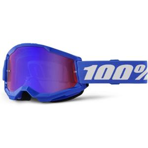 Laste motokrossiprillid 100% STRATA 2 sinine punane-sinine plexi