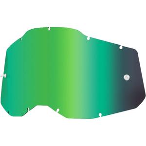 Plexi 100% Racecraft 2/Accuri 2/Strata 2 roheline peegel (Anti-fog)