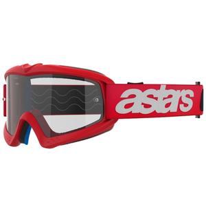 Alpinestars Vision Youth Blaze punased laste motokrossprillid läbipaistva klaaspildiga