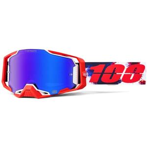 Motokrossiprillid 100% ARMEGA Morpho sinise HIPER plexiga 100% ARMEGA Morpho