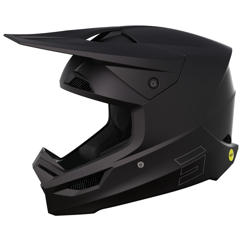 Motokrossi kiiver Shot Race Solid must - II kvaliteet allahindlus - II. kvaliteet
