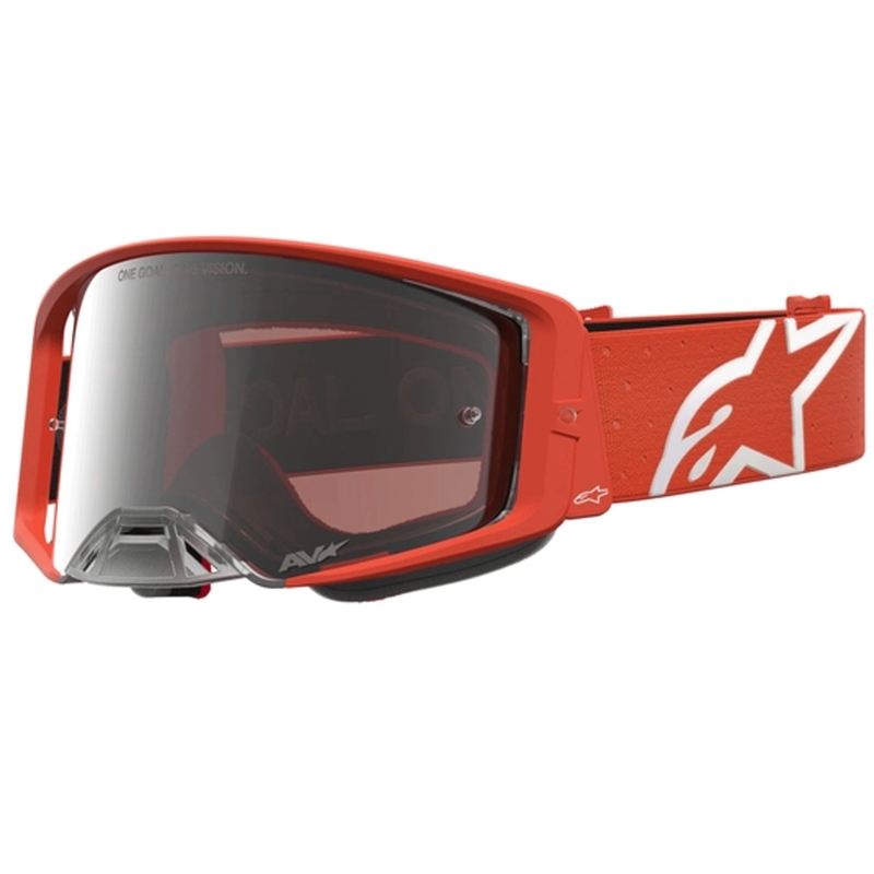 Alpinestars Supertech Vesta oranžid-hõbedased motokrossiprillid