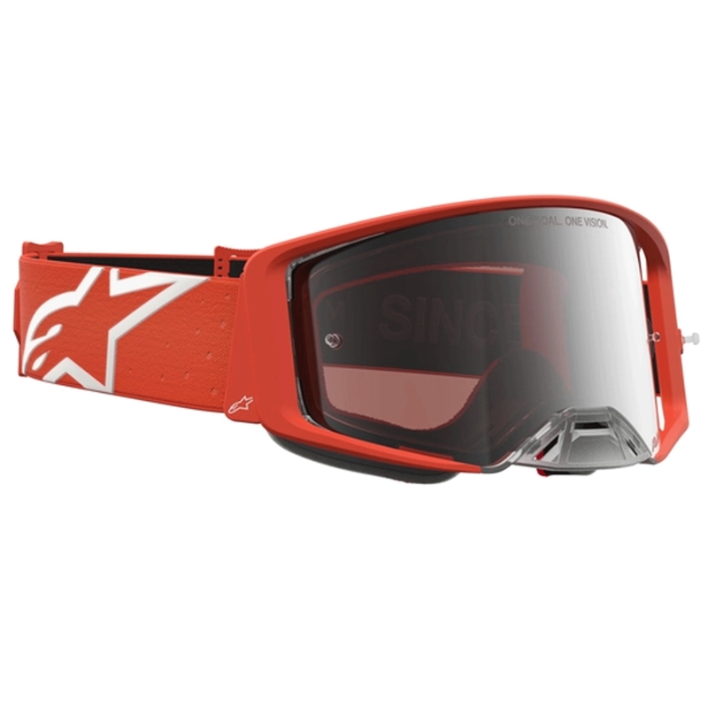 Alpinestars Supertech Vesta oranžid-hõbedased motokrossiprillid