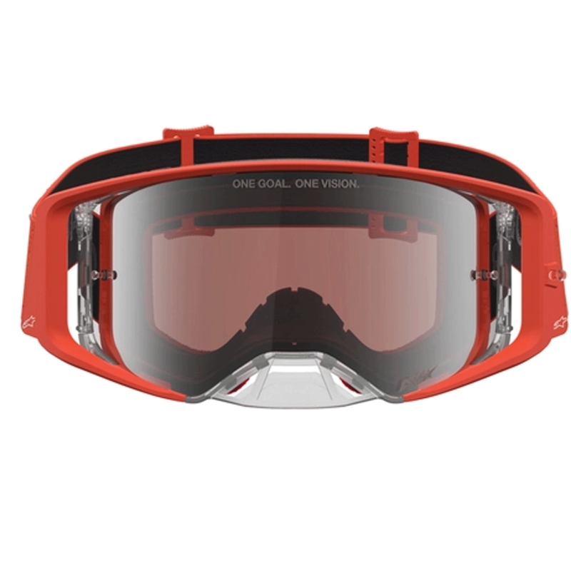 Alpinestars Supertech Vesta oranžid-hõbedased motokrossiprillid