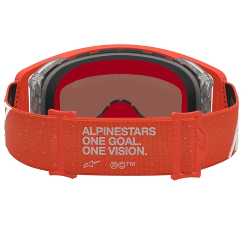 Alpinestars Supertech Vesta oranžid-hõbedased motokrossiprillid