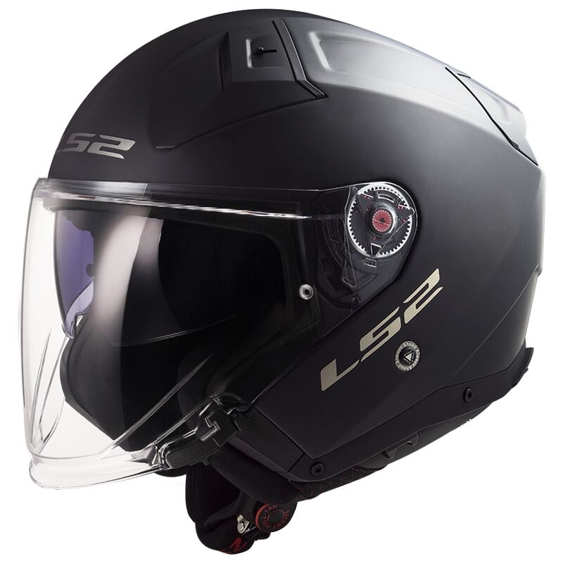 Avatud mootorratta kiiver LS2 OF603 Infinity II Solid Black Matte - II. kvaliteet