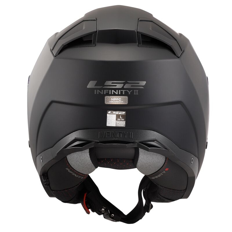 Avatud mootorratta kiiver LS2 OF603 Infinity II Solid Black Matte - II. kvaliteet