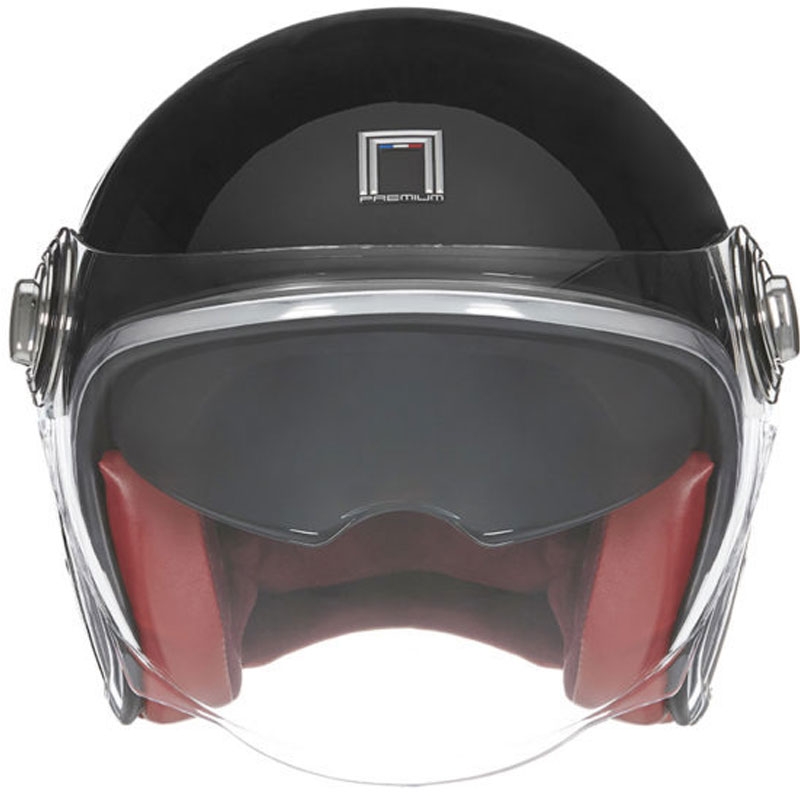 Avatud mootorratta kiiver NOX PREMIUM Heritage must - II. kvaliteet