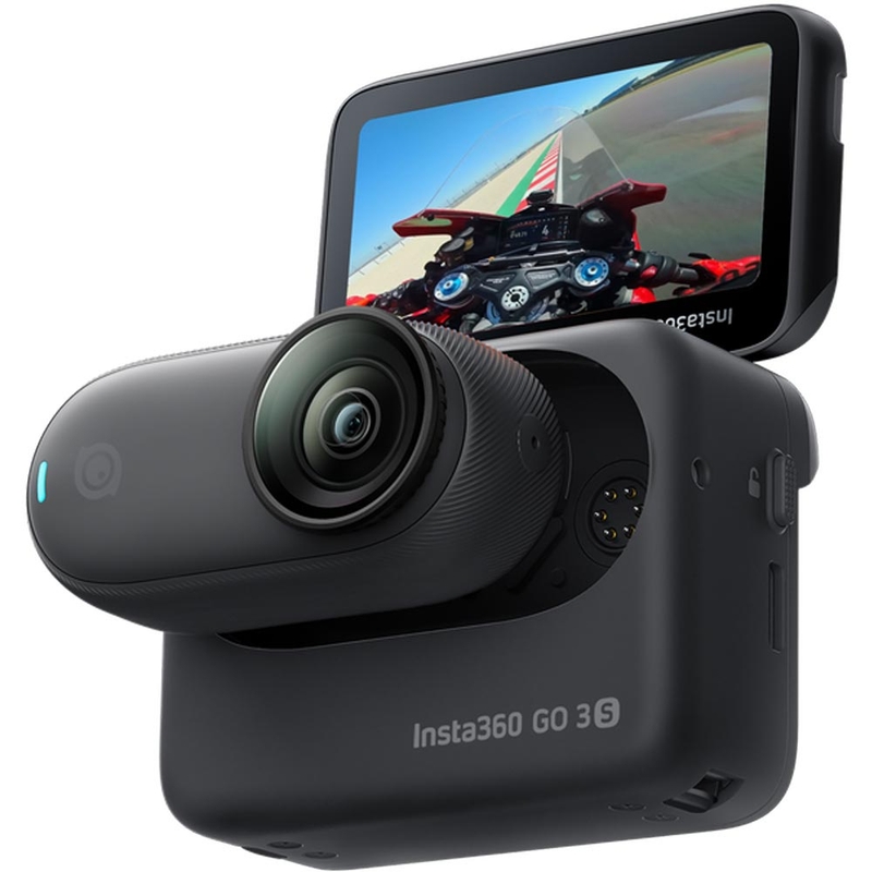 Insta360 GO 3S mootorratta kiivrisse kinnitatav vaatenurgaga kaamerakomplekt, must