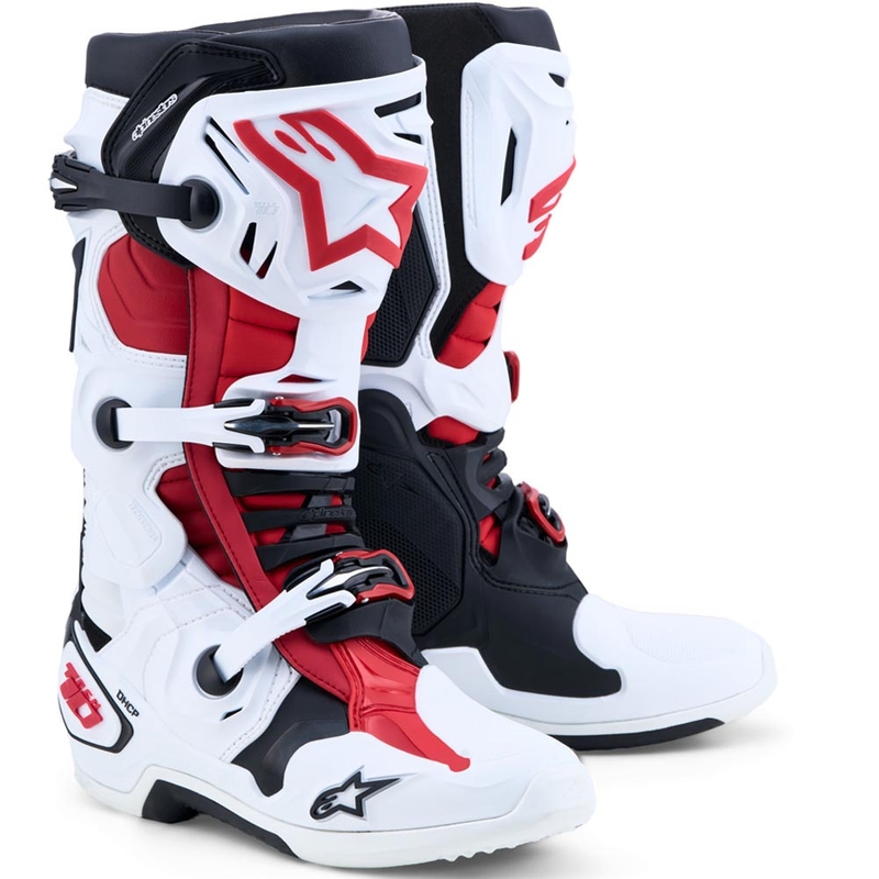 Alpinestars TECH 10 krossisaapad valge-must-punane