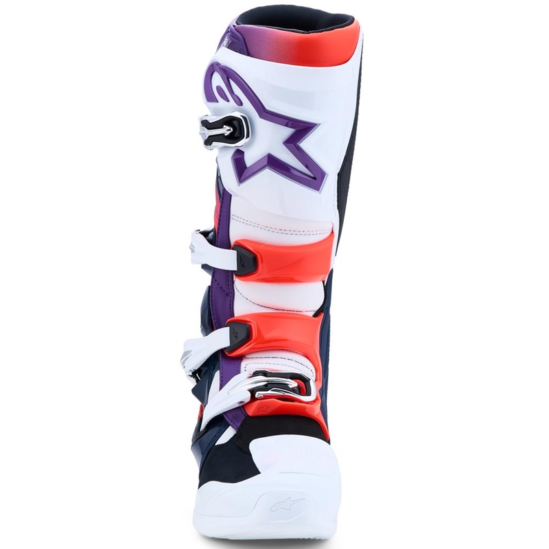Alpinestars TECH 7 krossisaapad lilla-valge-tumesinine-fluopunane