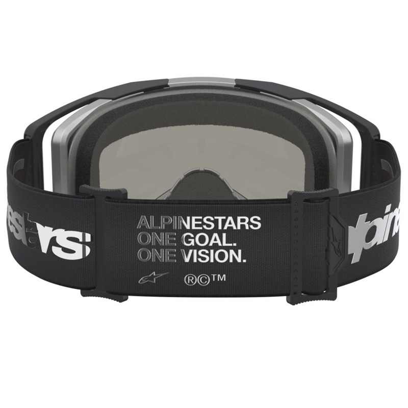 Alpinestars Vision 8 Amber motokrossiprillid must-hõbedane