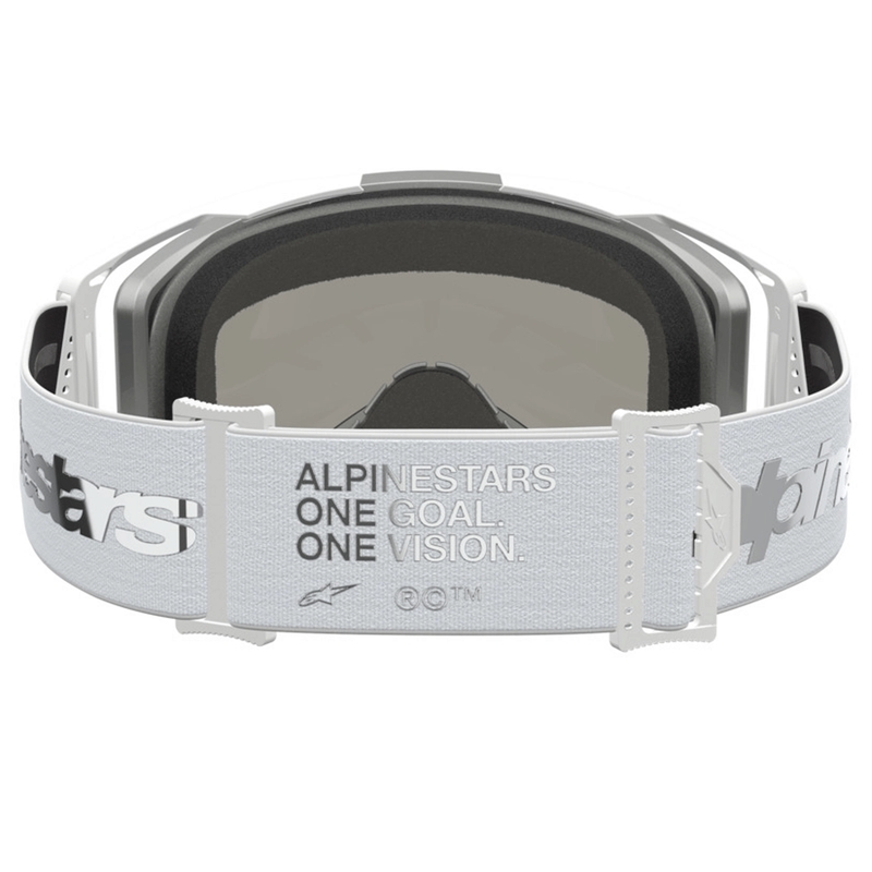 Alpinestars Vision 8 merevaigukollased valge-hõbedased motokrossiprillid