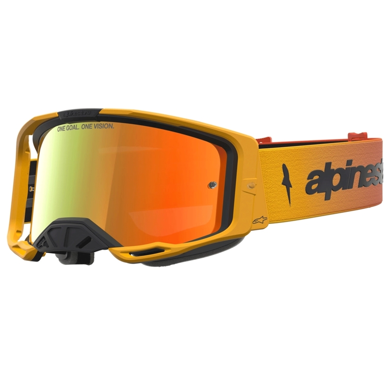 Alpinestars Vision 8 Amber motokrossiprillid kollane-punane-must