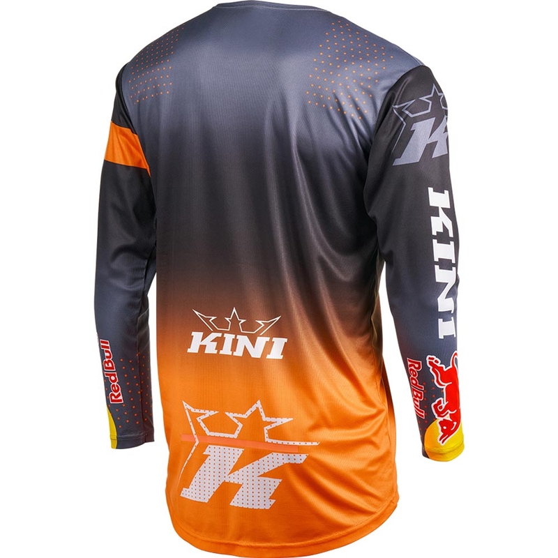 Motokrossi särk KINI Red Bull 2.0 MXC hall-oranž