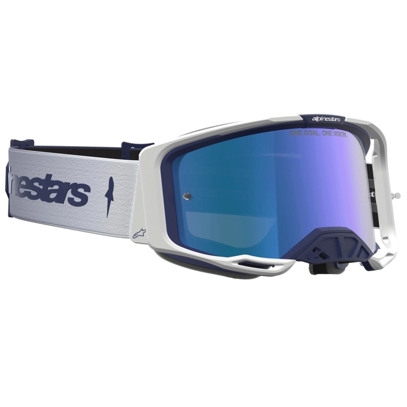 Alpinestars Vision 8 merevaigukollased sini-valged motokrossiprillid