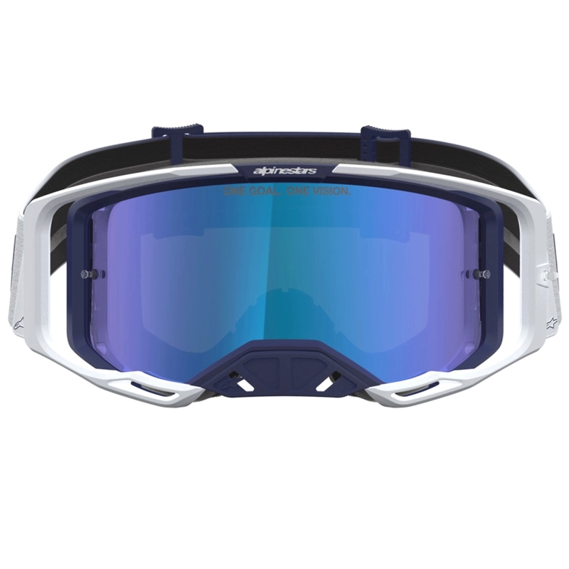 Alpinestars Vision 8 merevaigukollased sini-valged motokrossiprillid