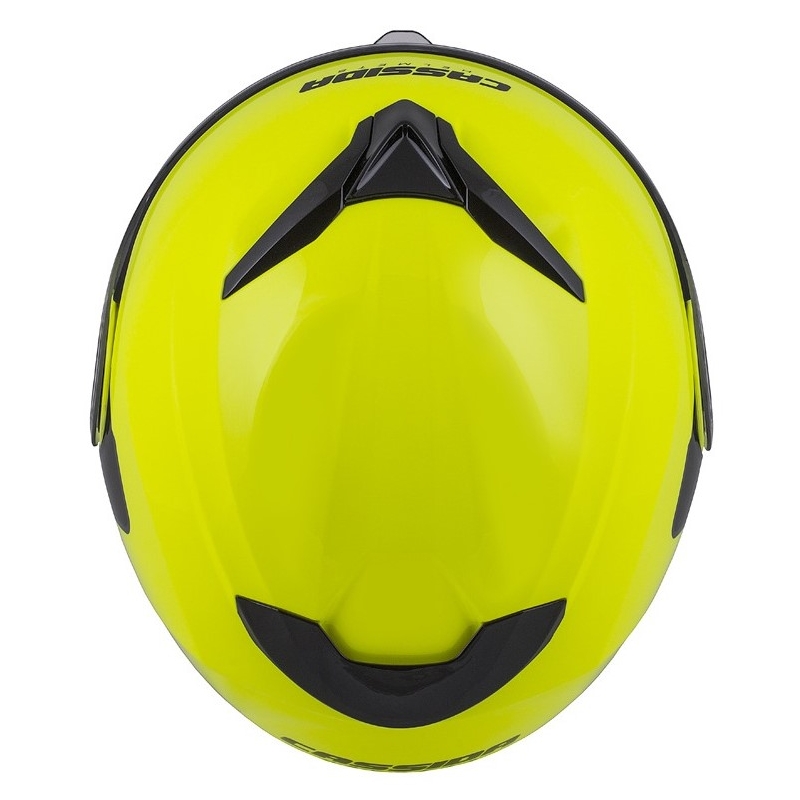 Vyklápěcí přilba na motorku Cassida Compress 2.0 Refraction černo-fluo žlutá