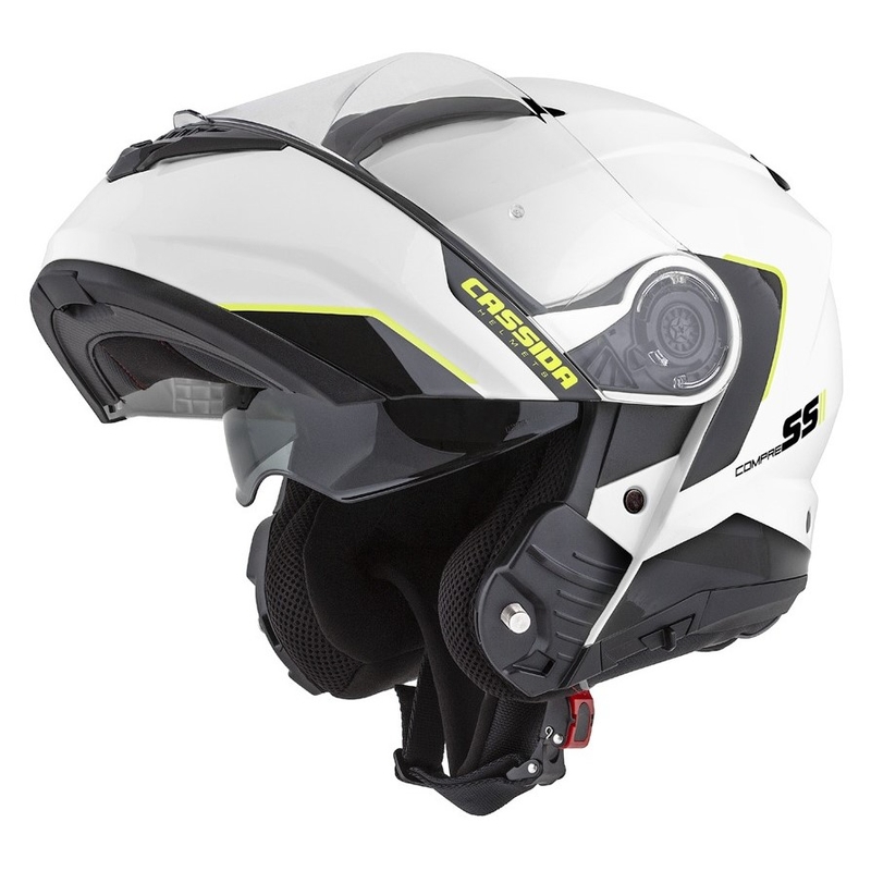 Cassida Compress 2.0 Refraction valge-must-fluo kollane mootorratta kiiver