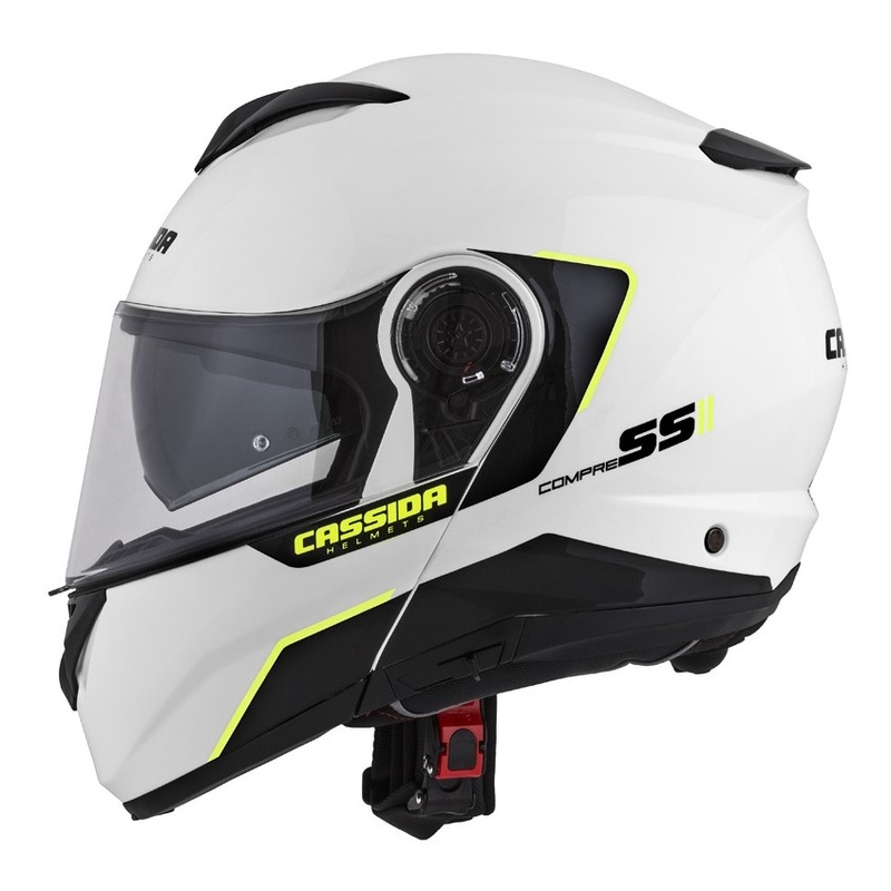 Cassida Compress 2.0 Refraction valge-must-fluo kollane mootorratta kiiver