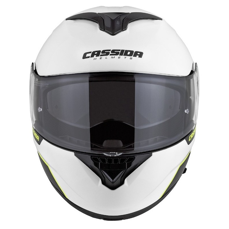 Cassida Compress 2.0 Refraction valge-must-fluo kollane mootorratta kiiver