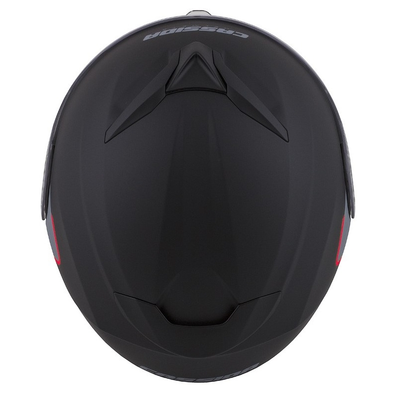 Vyklápěcí přilba na motorku Cassida Compress 2.0 Refraction černo-šedo-červená