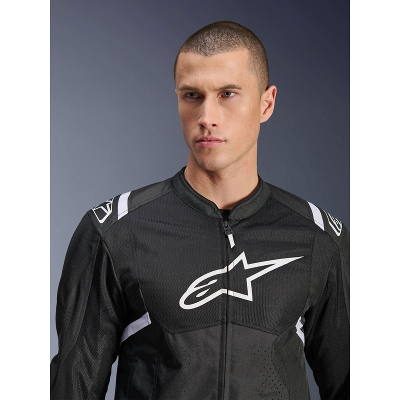 Alpinestars T-SPS Air V2 must-valge mootorrattajope