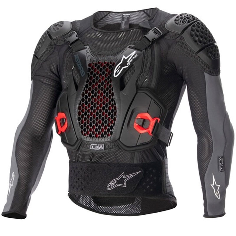 Alpinestars Bionic Plus 2 must-hall-punane kehakaitse