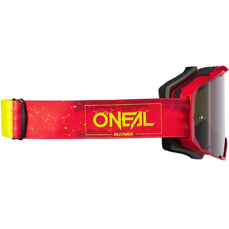 Krossiprillid O'Neal B-22 Värv punane-fluorestseeriv kollane halli pleksiklaasiga