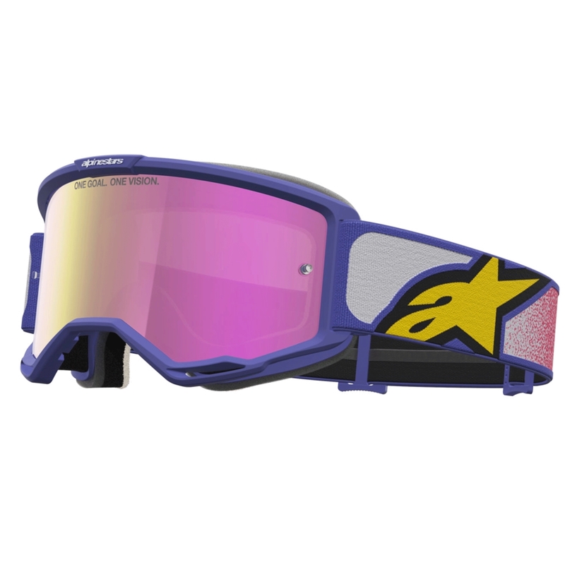 Alpinestars Vision 5 Drag motokrossiprillid puna-lillad