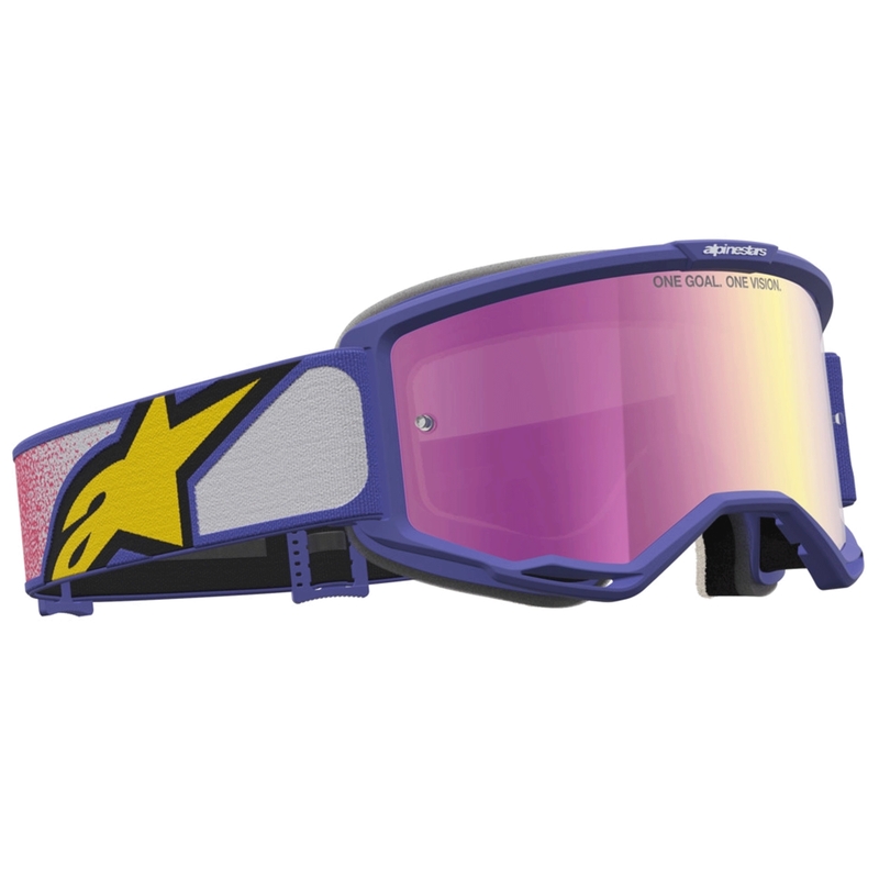 Alpinestars Vision 5 Drag motokrossiprillid puna-lillad