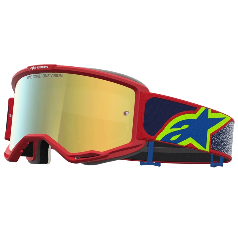 Alpinestars Vision 5 Drag motokrossiprillid punased-sinised-fluorestseeruvad kollased