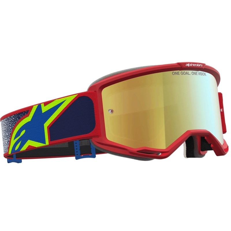 Alpinestars Vision 5 Drag motokrossiprillid punased-sinised-fluorestseeruvad kollased