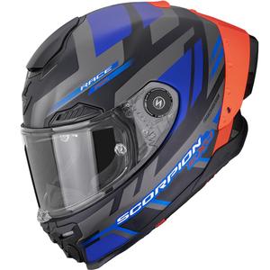 Scorpion EXO-RACE Air Carbon Fury täisnäoga mootorrattakiiver matt must-hall-sinine